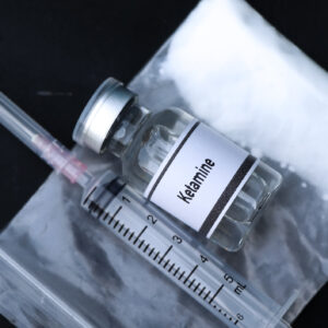 Ketamine in a vial, narcotics are dangerous to health