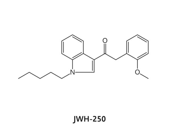 JWH-250 drug molecule formula, chemical structure